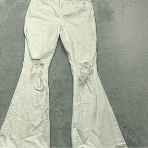 Hollister Cream Flare Jeans